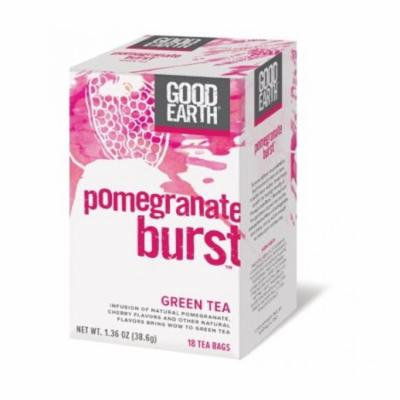 Good Earth Teas Green Tea - Pomegranate Burst - Case of 6 - 18 Bags