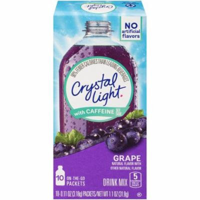 Crystal Light On-The-Go Grape Energy Drink Mix with Caffeine Wrappers, 10 - 1.1 oz (Pack of 12)