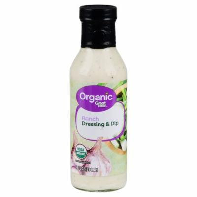 Great Value Organic Ranch Dressing & Dip, 12 fl oz