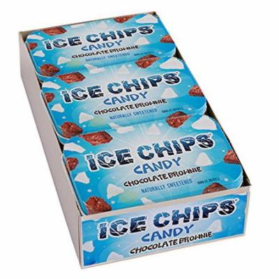 ICE CHIPS Xylitol Candy, Chocolate Brownie (6 Tins)