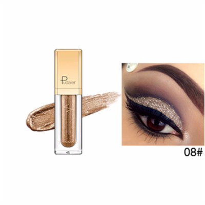 New Professional Diamond Pearl Liquid Eyeshadow 18 Colors Waterproof Shimmer Glitter Charming Eye Makeup (08#)