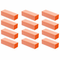 Professional High Quality Acrylic Nails Manicure Pedicure Buffing Buffer Block - Orange 60/60 Grit 12ct