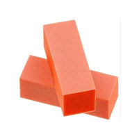 Professional High Quality Acrylic Nails Manicure Pedicure Buffing Buffer Block - Orange 100/100 Grit 2ct