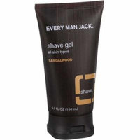 4 Pack - Every Man Jack Shave Gel, Sandalwood 5 oz