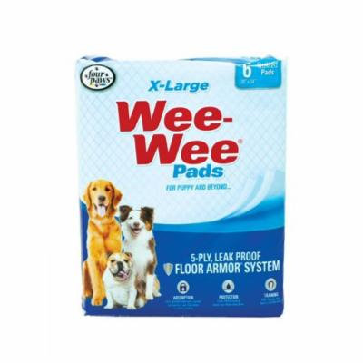 Four Paws X-Large Wee Wee Pads 6 Pack (28 Long x 30 Wide) - Pack of 3