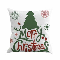 Retro Christmas Cotton Line Pillowcase Bedroom Sofa Decoration Cushion Cover