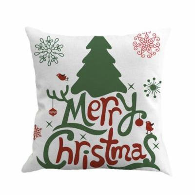 Retro Christmas Cotton Line Pillowcase Bedroom Sofa Decoration Cushion Cover