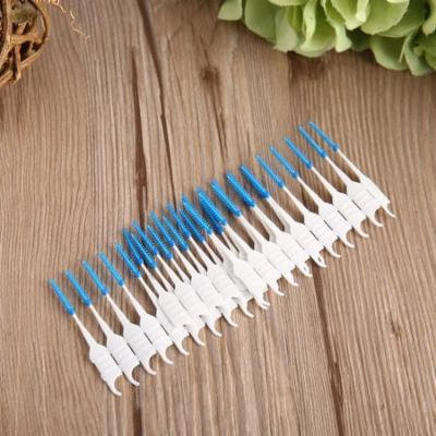 200 Pcs/Box Soft Interdental Brush Dental Floss Brush Disposable Teeth Stick