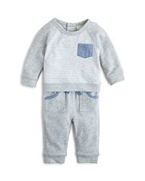 Bloomie's Infant Boys' Chambray Trim Top & Pants Set, Sizes 3-9 Months - 100% Bloomingdale's Exclusive