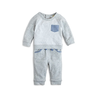 Bloomie's Infant Boys' Chambray Trim Top & Pants Set, Sizes 3-9 Months - 100% Bloomingdale's Exclusive