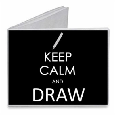 Keep Calm and Draw Pencil - Paper Tyvek Wallet