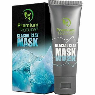 Glacial Clay Face Mask Natural - Detox & Brighten Deep Pore Eliminator Spots, Blackheads & Acne 2.0 Limited Edition Premium Nature 4 Oz