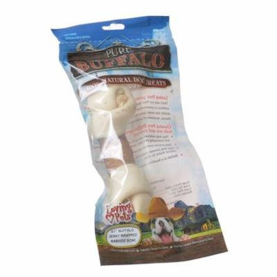 Loving Pets Pure Buffalo Jerky Wrapped Rawhide Bones Large - 1 Pack - (6-7 Bone) - Pack of 2