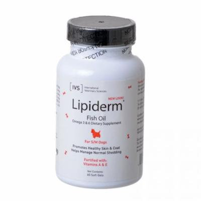 IVS Lipiderm Fish Oil Small/Medium Dogs - 60 Soft Gels - Pack of 10
