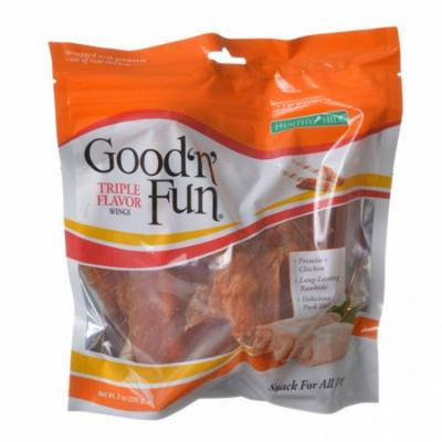 Healthy Hide Good 'n' Fun Triple-Flavor Wings - Chicken, Rawhide & Pork Hide 8 oz - Pack of 12