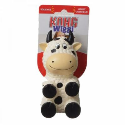 Kong Wiggi Cow Dog Toy Small - 1 Pack - Pack of 10