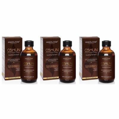 Simon & Tom OSHUN Professional Hair Serum - Nourishing Hair Repair Treatment 100 ml / 3.38 fl.oz (Pack of 3)