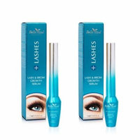 Belle Azul +Lashes Growth Serum - Longer, Thicker, Fuller Lashes & Enhanced Brows with Castor Oil - Conditioning Hair Growth Treatment 7 ml./0.24 fl.oz (Pack of 2)