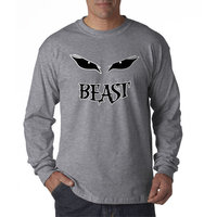Way 611 - Unisex Long-Sleeve T-Shirt Beast Mode Eyes Grin Workout