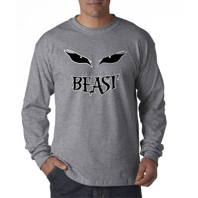 Way 611 - Unisex Long-Sleeve T-Shirt Beast Mode Eyes Grin Workout