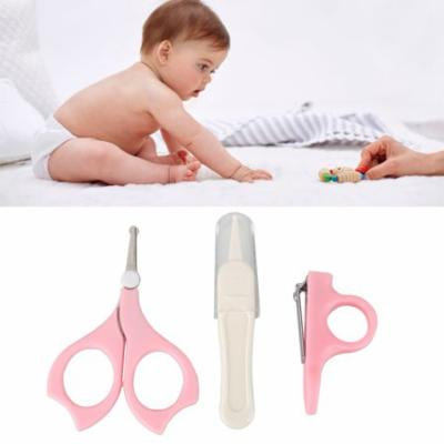 3pcs Convenient Daily Baby Nail Clipper Scissors Nose Cleaning Tweezers Manicure Care Kit Manicure Kit Baby Nail Scissors