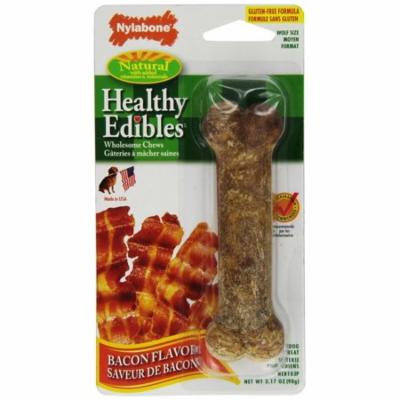 Nylabone Healthy Edibles Wholesome Dog Chews - Bacon Flavor Wolf (1 Pack) - Pack of 2