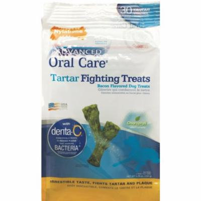 Nylabone Advanded Oral Care Tartar Fighting Dog Treats - Bacon Flavor Mini (30 Pack) - Pack of 10