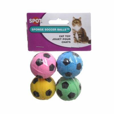 Spot Spotnips Sponge Soccer Balls Cat Toys 4 Pack - Pack of 4