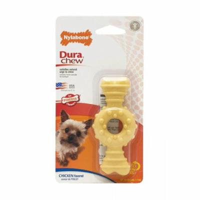 Nylabone Dura Chew Textured Ring & Bone - Chicken Flavor Petite - 4