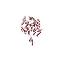 Candy Cane Enamel Charms(pack of 3)