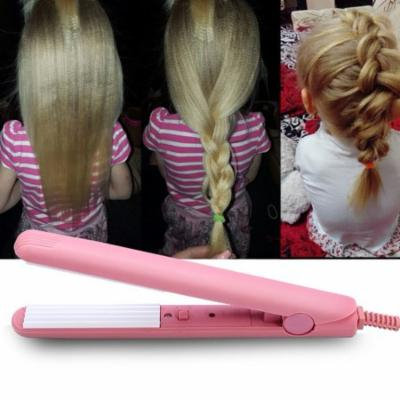 EECOO Mini Hair Straightener Curler,Mini Ceramic Tourmaline Curler Corn Plywood Board Scalding Small Corrugated Multi-function Splint Fluffy Hair Styling Tools