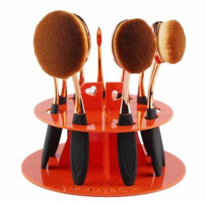 Mosunx 10 Hole Oval Makeup Brush Holder Drying Rack Organizer Cosmetic Shelf Tool OR