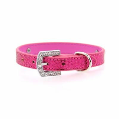 Parisian Pet Paillette Dog Collar - Pink - Small
