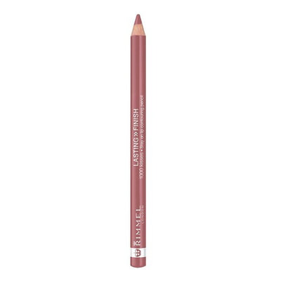 Rimmel Lasting Finish, 1000 Kisses Lip Liner, Mauve Shimmer, 0.04 oz., Long Lasting Bold Lip Liner Pencil, Resists Transferring & Smudging