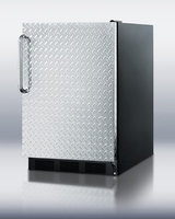Summit FF6BBIDPLADA 5.5 Cu. Ft. Stainless Look Undercounter Built-In Compact Refrigerator