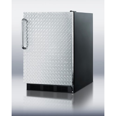 Summit FF6BBIDPLADA 5.5 Cu. Ft. Stainless Look Undercounter Built-In Compact Refrigerator