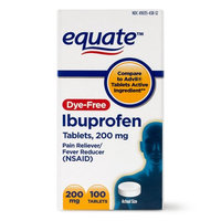 Wal-mart Stores, Inc. Equate Dye-Free Ibuprofen Tablets, 200 mg, 100 count