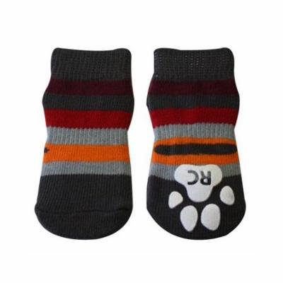 Gray Stripes PAWks Dog Socks - Large