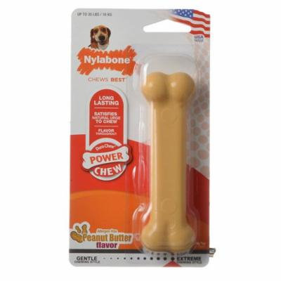Nylabone Dura Chew Dog Bone - Peanut Butter Flavor Wolf - Pack of 12