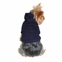 Dog Sweaters Pet Dog Puppy Clothes Ultra Soft Warm Sweatshirt Hoodies Jacket Coat Clothing Apparel Plain Pattern Blue - Small