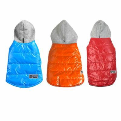 3 Colors Winter Dog Coat Shine Thickening Hoody Jacket Warm Coat Dogs Clothes With Cap Two Legs Pet Costume