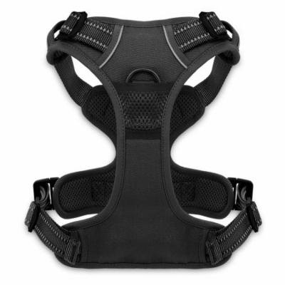 Voyager by Best Pet Supplies - No Pull Front Range Adjustable Harness with 3M Reflective Technology (Black, Large)