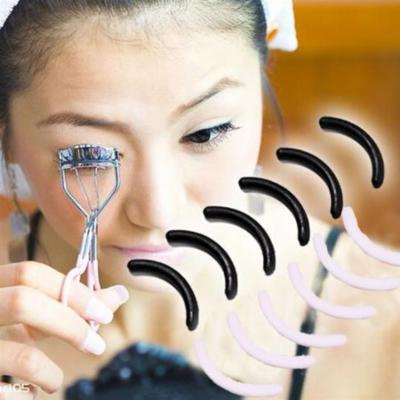 Mosunx 6PCS/1SET Mini Eyelashes Women Eyelash Curler CircleReplacement Pads