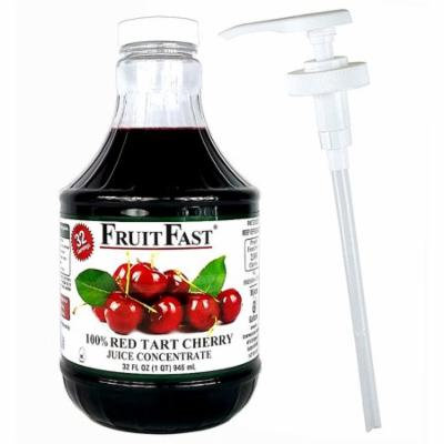 1 QUART Tart Cherry Juice Concentrate Cold Filled, 32 Day Supply and a Juice PUMP for easy dispensing