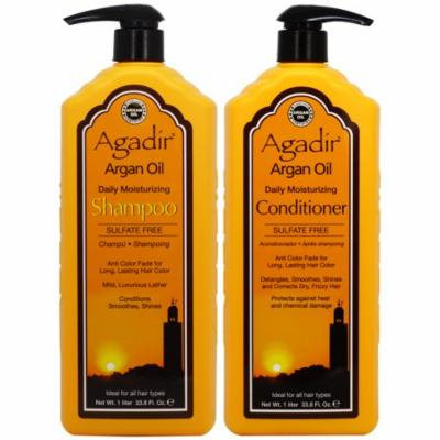 Agadir Argan Oil Daily Moisturizing Shampoo & Conditioner 33.8oz Duo