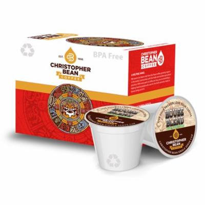House Blend Half Caff Decaf Single Cup Coffee Christopher Bean Coffee K Cup, For Keurig Brewers ( 12 Count Box)