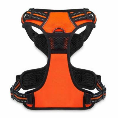 Voyager by Best Pet Supplies - No Pull Front Range Adjustable Harness with 3M Reflective Technology (Orange, X-Large)