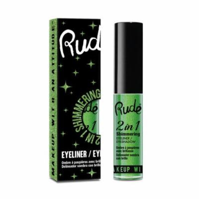 (6 Pack) RUDE 2 in 1 Shimmering Eyeliner + Eyeshadow - Emerald