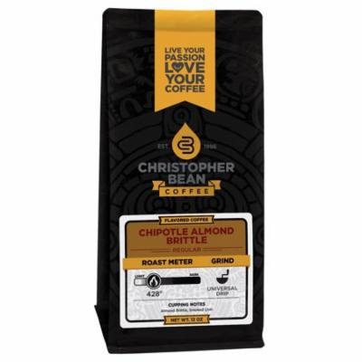 Chipotle Almond Brittle Flavored Whole Bean Coffee, 12 Ounce Bag