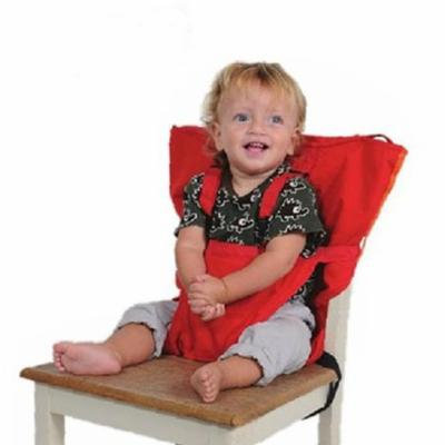 Baby Portable Seat Kids Feeding Chair for Child Infant Safety Belt booster Seat Feeding High Chair Harness Carrier (Red)